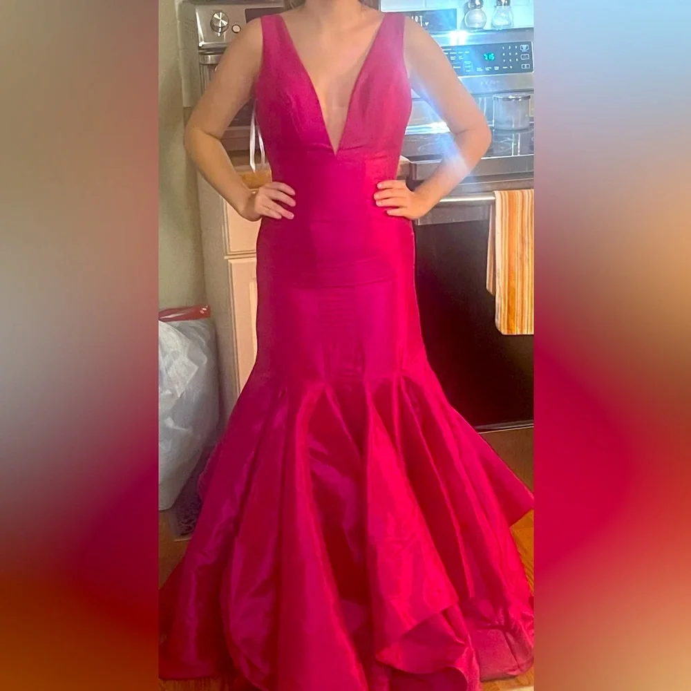 Pink Jovani Mermaid Dress - Picture 1 of 1